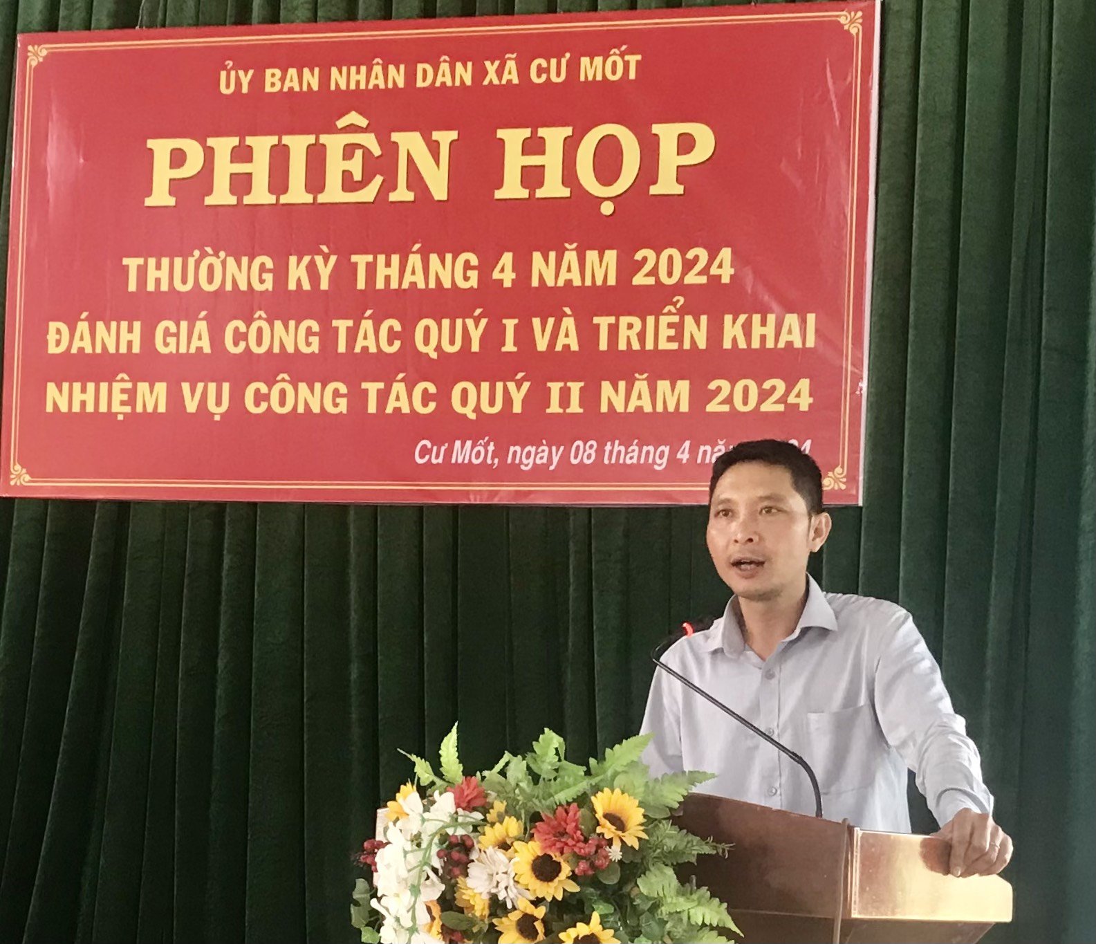 UBND xã Cư Mốt: Phiên họp thường kỳ tháng 4 đánh giá công tác quý I và triển khai nhiệm vụ công tác quý II năm 2024